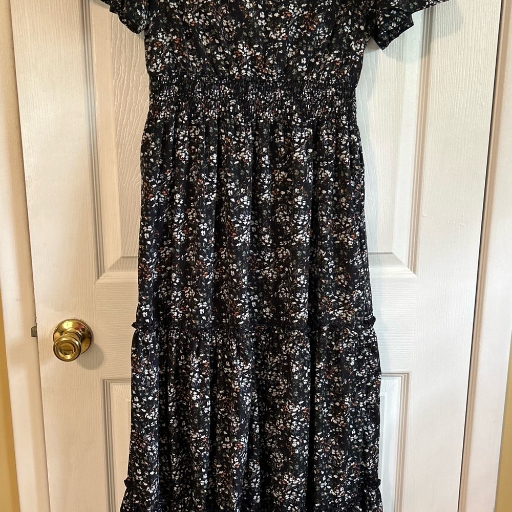 Mikarose Black Floral Maxi Dress